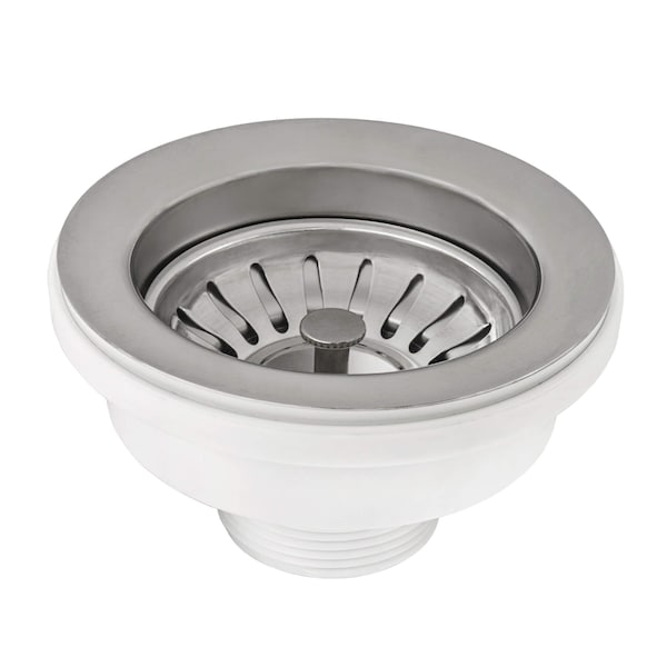 Ruvati Basket Strainer for Thick Fireclay Kitchen Sink Drain Assembly Stainless Steel RVA1039ST - main